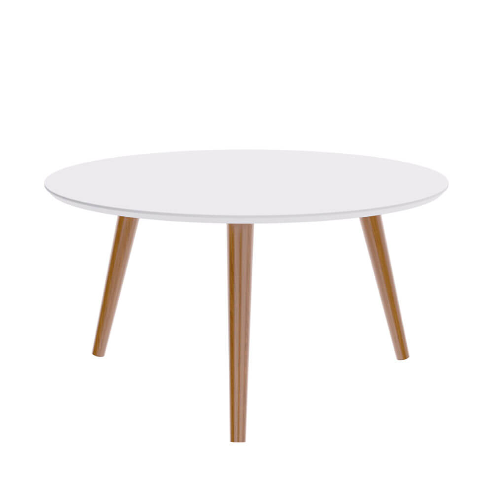 Eva 2 Small scandinavian style white coffee table