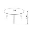 Eva Black 3_inch scandinavian style coffee table dimensions - inches