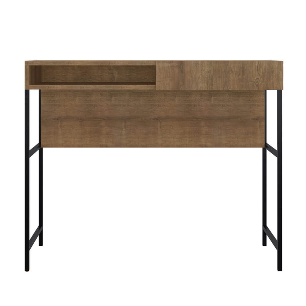 37" Small Industrial Style Desk made of wood and steel legs with 1 drawer