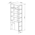 Industrial Bookcase Dimensions-inches