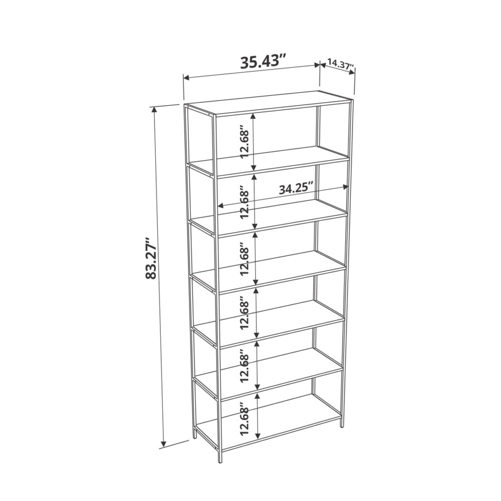 27809_andreia_bookcase-5 Industrial boockase dimensions - inches