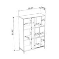 27810 Diego Cabinet-6 Wood Cabinet with wide storage area dimensions - inches