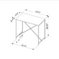 Counter Height Industrial Table Dimensions - inches