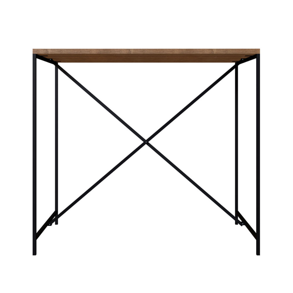 Counter Height Industrial Table. MDP wood and black steel legs