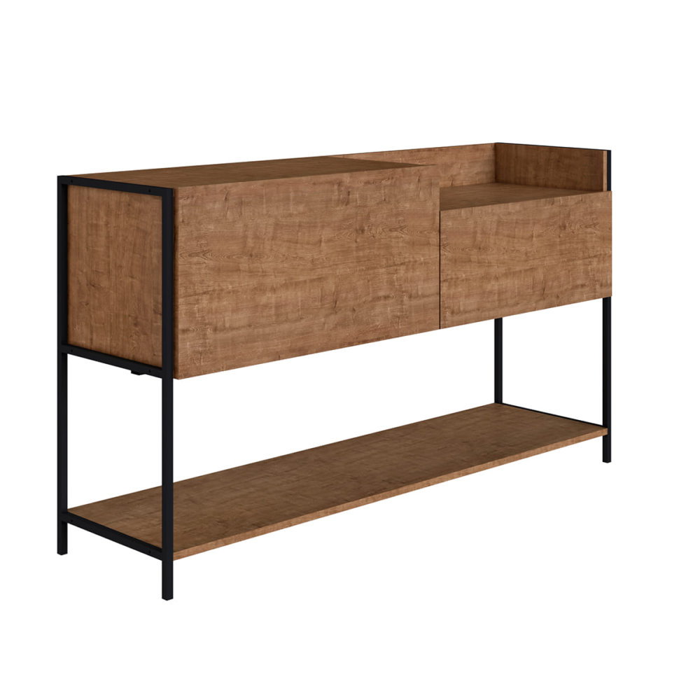 27851 Ulisses_Buffet-2 Industrial Style Buffet with 1 closed storage spaces and 1 drawer. Made of wood and black steel legs