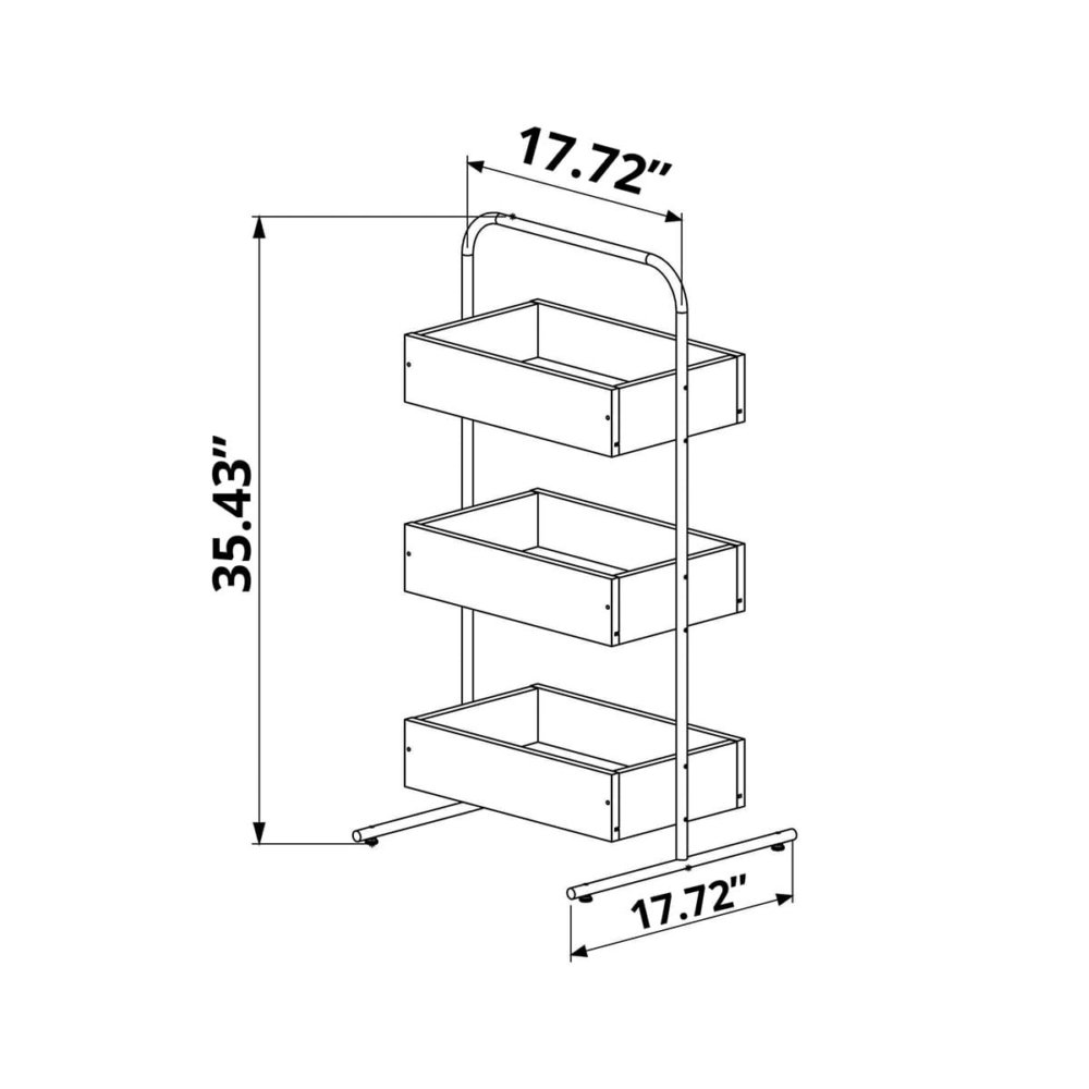 27865-Rio Organizer-3 Industrial style organizer dimensions - inches