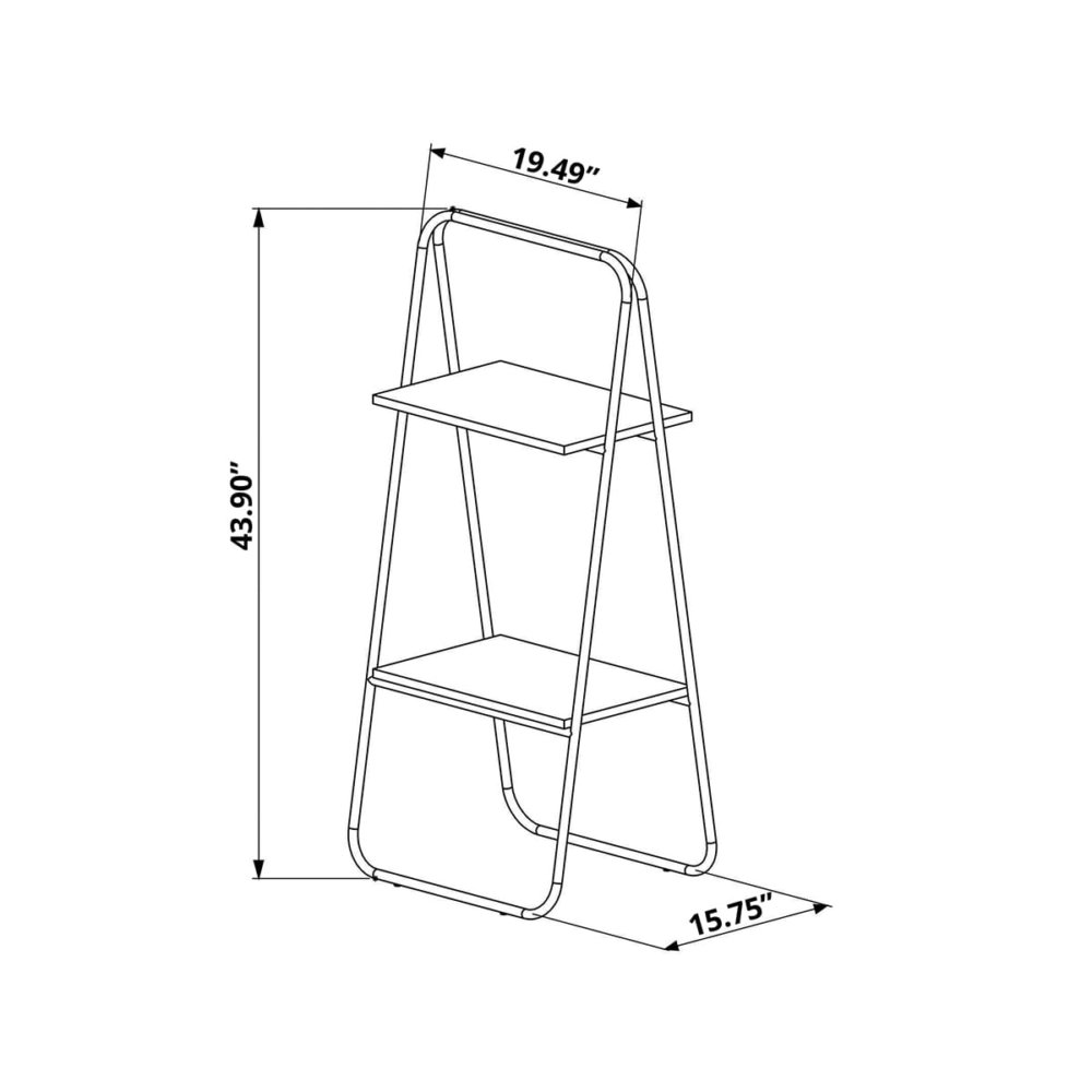 Dimensions of industrial style ladder organizer - inches