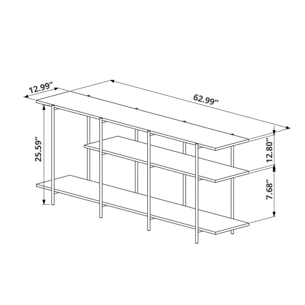 Industrial style console dimensions - inches