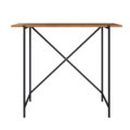 27873 Eloi Desk-3 Small Industrial style simple desk made from wood and black steel legs