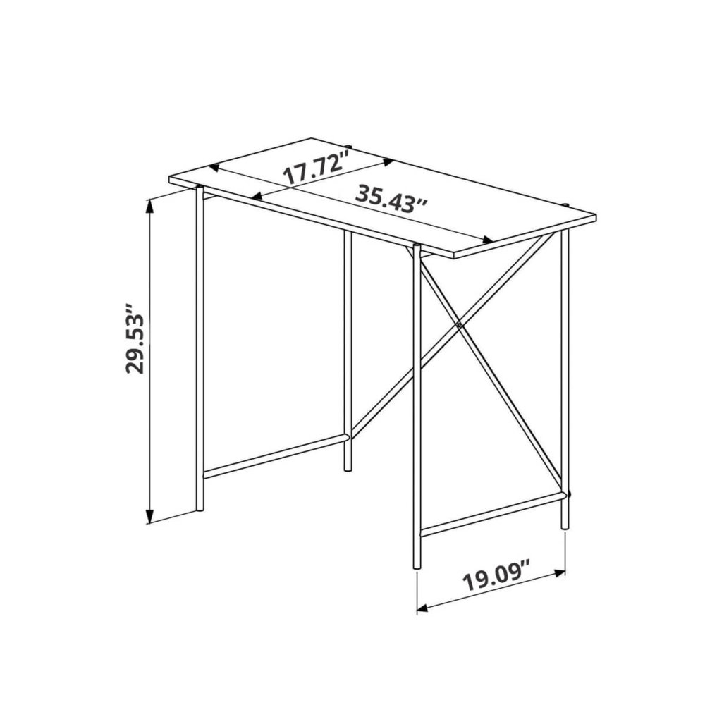 27873 Eloi Desk-4 Small industrial style desk - inches