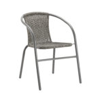 outdoor rattan dining chair front view