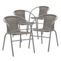 Gastro-Chair-4chairs 4 Outdoor Rattan Dining Chairs
